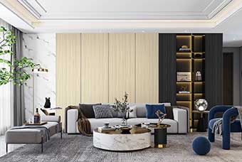 保山轻奢风格-客厅